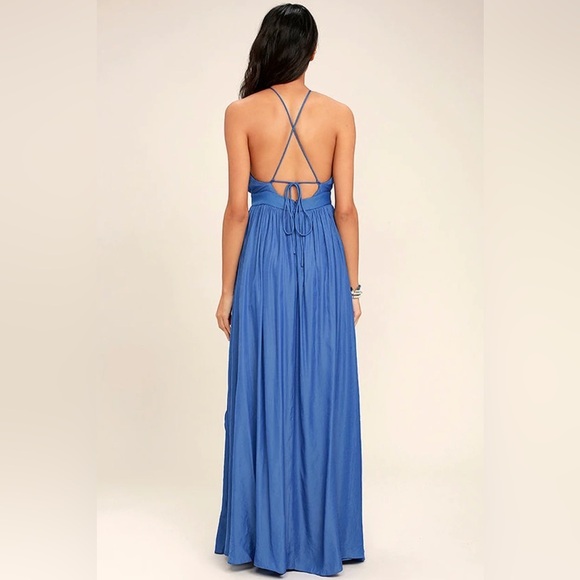 Lulu’s Blue Maxi Dress - Picture 13 of 15
